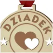 medal dziadek na medal drewniany 72 mm