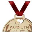 medal dzien kobiet kobieta jest jak prad drewniany 72 mm