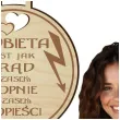 medal dzien kobiet kobieta jest jak prad drewniany 72 mm