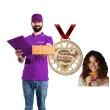medal dzien kobiet super babka drewniany 72 mm