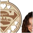 medal dzien kobiet super babka drewniany 72 mm