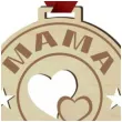 medal dzien matki mama na 100 drewniany 72 mm