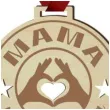 medal dzien matki mama najukochansza drewniany 72 mm