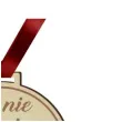 medal emerytka nic nie musi drewniany 72 mm