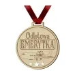 medal odlotowa emerytka drewniany 72 mm
