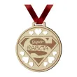 medal super babcia drewniany 72 mm
