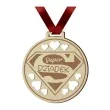 medal super dziadek drewniany 72 mm