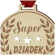 medal super dziadek laur drewniany 72 mm