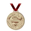 medal super uczennica drewniany 72 mm