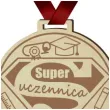 medal super uczennica drewniany 72 mm