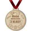 medal ukonczenia 3 klasy drewniany 72 mm