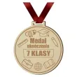 medal ukonczenia 7 klasy drewniany 72 mm