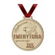 medal zasluzona emerytura drewniany 72 mm