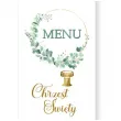menu jadlospis chrzest swiety eukaliptus beauty 29 5 x 10 5 cm 3 szt
