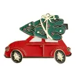 metalowa zawieszka auto i choinka dekoracja na boze narodzenie 9 x 6 5 cm