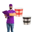 naczynia jednorazowe wiaderka na przekaski grill popcorn bbq kratka 16 5 x 14 cm x2