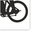 naklejka samochodowa kolarzowka z rowerzysta 13 x 11 5 cm czarna