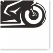 naklejka samochodowa scigacz z motocyklista 13 x 7 7 cm czarna