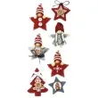 naklejki boze narodzenie lalka z gwiazdkami titanum 7 szt
