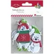 naklejki boze narodzenie niedzwiedz polarny w szaliku titanum 6 szt