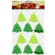 naklejki choinki zielone filcowe brewis 10 szt