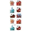 naklejki domki swiateczne mix titanum 10 szt