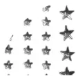 naklejki gwiazdki male i duze srebrne aliga 6x16 cm