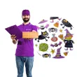 naklejki halloween czarownice i wiedzmy metalizowane arpex