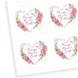 naklejki komunia swieta rozowe serce 17x12 cm 6 szt