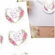 naklejki komunia swieta rozowe serce 17x12 cm 6 szt