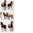 naklejki konie kreskowkowe foliowe brazowe titanum ok 3 5 cm 18 szt