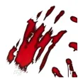 naklejki krwawe slady rak czerwone widmann