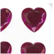 naklejki krysztalowe serca fuksja titanum 9 szt