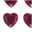 naklejki krysztalowe serca fuksja titanum 9 szt