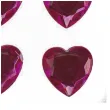 naklejki krysztalowe serca fuksja titanum 9 szt