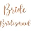 naklejki na kieliszki bride bridesmaid rozowe zloto partydeco 2 szt