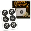 naklejki na koperty 30 urodziny glamur birthday 17x12 cm 6 szt