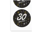 naklejki na koperty 30 urodziny glamur birthday 17x12 cm 6 szt