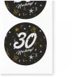 naklejki na koperty 30 urodziny glamur birthday 17x12 cm 6 szt