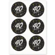 naklejki na koperty 40 urodziny glamur birthday 17x12 cm 6 szt