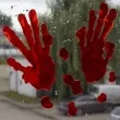 naklejki na szybe krwawe slady reka partypal