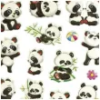 naklejki pandy i bambus mix titanum 22 szt