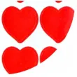 naklejki papierowe serduszka czerwone titanum 24 szt