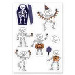 naklejki party halloween wesole kosciotrupy 17x12 cm 7 szt