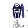 naklejki party halloween wesole kosciotrupy 17x12 cm 7 szt
