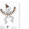 naklejki party halloween wesole kosciotrupy 17x12 cm 7 szt