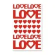 naklejki party serca male i napis love mix 24 szt