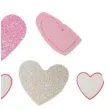naklejki piankowe serduszka mix titanum 50 szt