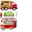 naklejki pojazdy miejskie wypukle mix titanum 14 szt