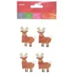 naklejki reniferki z pomponikami arpex arkusz 4 szt